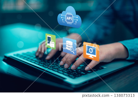 API Integration and Cloud Application Development Concept API Integration and Cloud Application Development Concept 138073313