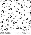 Vector Black Question Marks On White Background 138074780