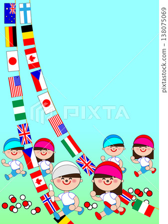 孩子們在運動會上歡呼 138075069