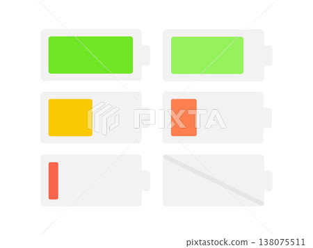 Battery level illustration set 138075511