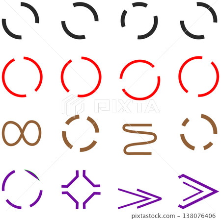 Circular and Abstract Shapes - Design Elements and Icons Circular and Abstract Shapes - Design Elements and Icons 138076406