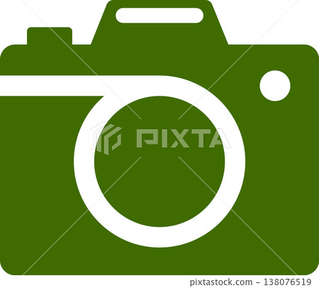 Green camera icon isolated on white background, photography concept Green camera icon isolated on white background, photography concept 138076519