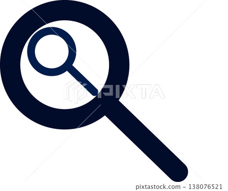 Magnifying Glass Icon with Lens Vector 138076521