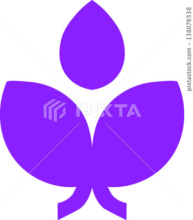 Purple Abstract Plant Leaf Icon Symbol with Leaf Logo Purple Abstract Plant Leaf Icon Symbol with Leaf Logo 138076538