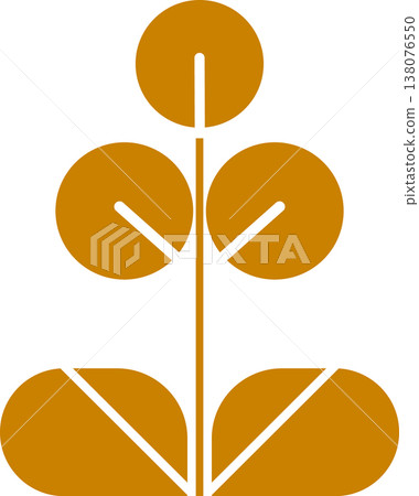 Orange Circular Leaf Symbol - Autumn and Growth Concept Orange Circular Leaf Symbol - Autumn and Growth Concept 138076550