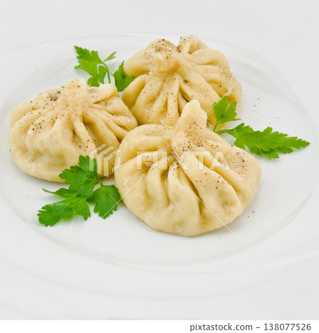 Georgian hinkali with meat 138077526