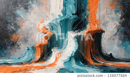 Seamless horizontal brush stroke stripes pattern background Seamless horizontal brush stroke stripes pattern background 138077884