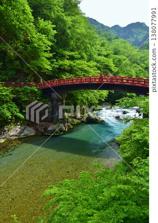Nikko Futarasan Shrine Shinkyo Summer view 138077991