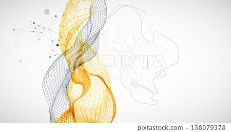 The abstract wave is made in a frame style. Template for science and technology presentation. The abstract wave is made in a frame style. Template for science and technology presentation. 138079378