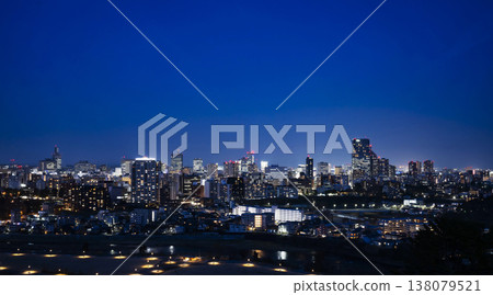 Night view of the entire city of Sendai 138079521