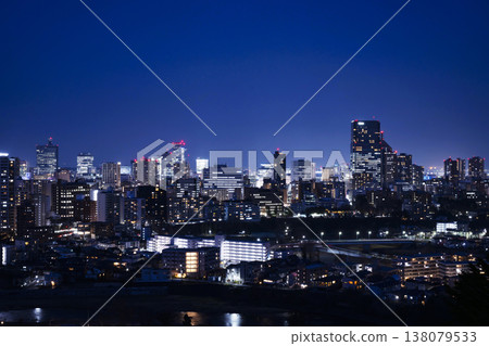 Night view of the entire city of Sendai Night view of the entire city of Sendai 138079533
