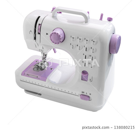 sewing machine on a white isolated background 138080215