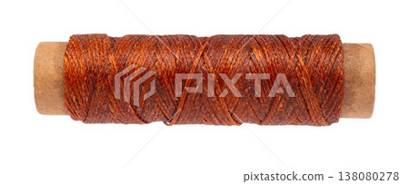 spool of colored thread on a white isolated background spool of colored thread on a white isolated background 138080278
