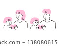 Parent and child having a heart 138080615