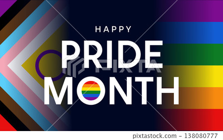 Happy Pride Month background, typography poster, LGBT flag Happy Pride Month background, typography poster, LGBT flag 138080777
