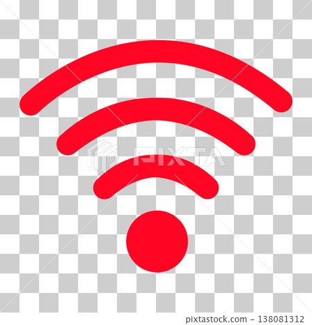 Wifi internet icon on transparent background. Wi-fi wireless technology. Network wifi business concept. flat style. 138081312