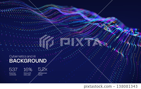 Abstract future ai background with blue big data and digital dots for tech and technology science presentation. Line cyber business network 3d backdrop. Connection graphic design. Abstract future ai background with blue big data and digital dots for tech and technology science presentation. Line cyber business network 3d backdrop. Connection graphic design. 138081343