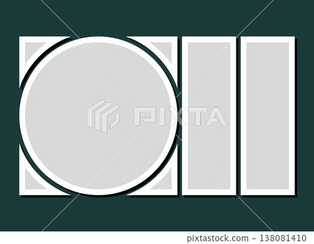 Template collage of three frames, images, photo Template collage of three frames, images, photo 138081410