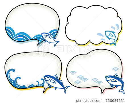 Seafood, Ocean, POP Frame Design Set Seafood, Ocean, POP Frame Design Set 138081631
