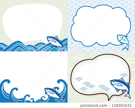 Seafood, Ocean, POP Frame Design Set Seafood, Ocean, POP Frame Design Set 138081632