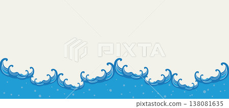 Waves Ocean illustration background 138081635