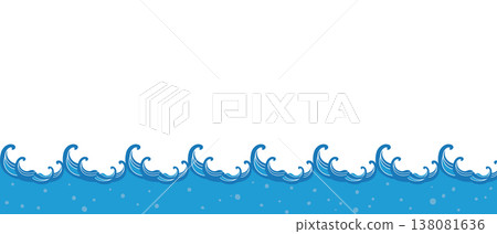 Waves Ocean illustration background Waves Ocean illustration background 138081636
