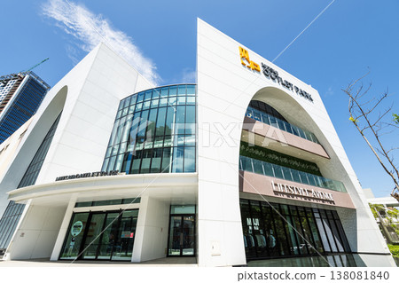 Low-angle view of the Mitsui Outlet Park Linkou in New Taipei City, Taiwan. It is Mitsui Fudosan's third overseas base. Low-angle view of the Mitsui Outlet Park Linkou in New Taipei City, Taiwan. It is Mitsui Fudosan's third overseas base. 138081840