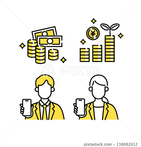 使用智慧型手機進行資產管理和投資管理的商業人士。 138082012