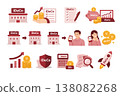 Flat illustrations related to iDeCO 138082268
