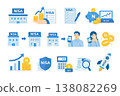 Flat illustrations related to NISA 138082269