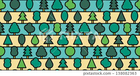 A lovely background pattern featuring trees in a forest. A lovely background pattern featuring trees in a forest. 138082363