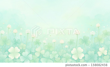 淺綠色三葉草背景 138082438
