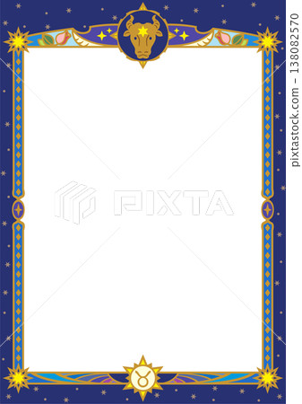 Taurus illustration frame (color 1) 138082570