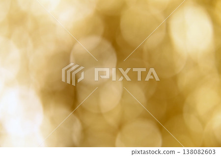 Soft creamy yellow bokeh background. Smooth circles texture 138082603