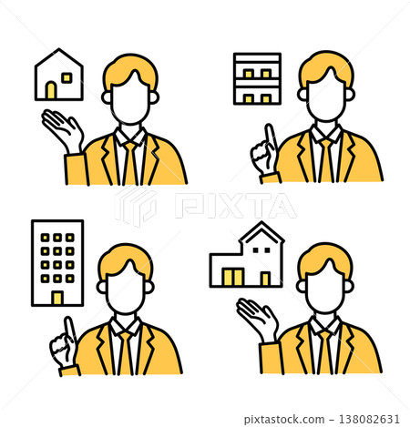 一位介紹房產並講解公寓投資的商人。 一位介紹房產並講解公寓投資的商人。 138082631