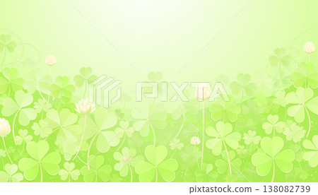 淺綠色三葉草背景 138082739