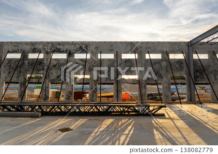 New logistics center construction site planning. Project management in the USA distribution industry New logistics center construction site planning. Project management in the USA distribution industry 138082779