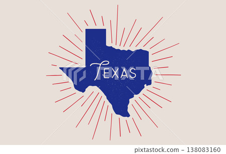 USA, Texas state. Texas map silhouette USA, Texas state. Texas map silhouette 138083160