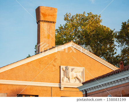 Landscape with Rialto Bridge and gondola Grand Canal in Venice, Italy, Europe. 138083199