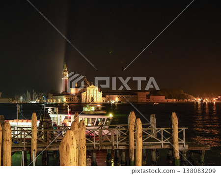 Landscape with Rialto Bridge and gondola Grand Canal in Venice, Italy, Europe. Landscape with Rialto Bridge and gondola Grand Canal in Venice, Italy, Europe. 138083209