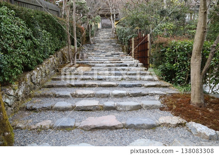 A view of the entrance gate to the grounds of Jakko-in Temple in Ohara, Kyoto. A view of the entrance gate to the grounds of Jakko-in Temple in Ohara, Kyoto. 138083308