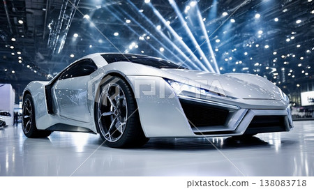 一款具有未來主義設計的豪華跑車 138083718