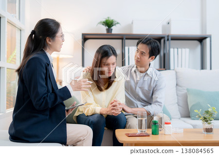 Asian couple therapy counseling and relationship support, mental health. Asian couple therapy counseling and relationship support, mental health. 138084565