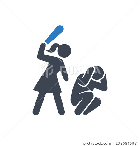 Domestic Violence and Weaponry Icon Domestic Violence and Weaponry Icon 138084598