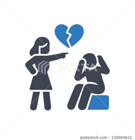 Emotional Rejection and Heartbreak Icon Emotional Rejection and Heartbreak Icon 138084622