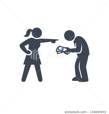 Financial Exploitation and Demands Icon 138084643