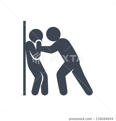 Cornering and Intimidating Behavior Icon Cornering and Intimidating Behavior Icon 138084644