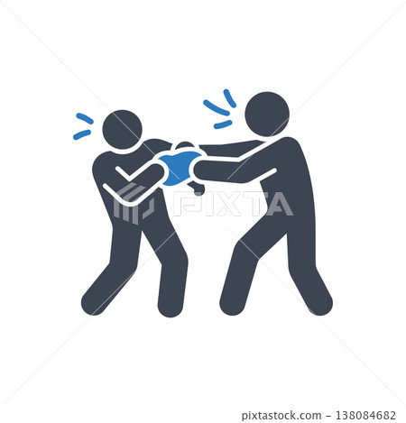 Physical Restraint and Struggle Icon Physical Restraint and Struggle Icon 138084682