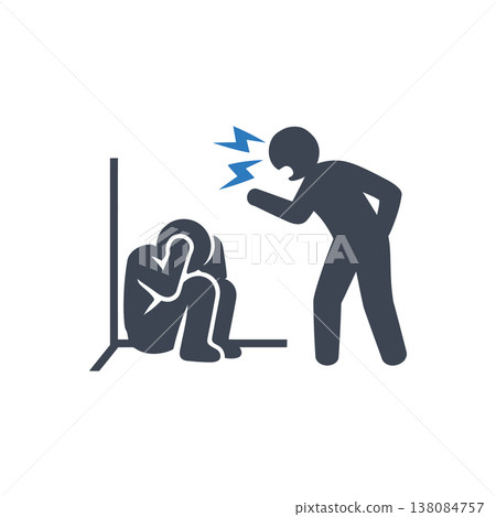 Verbal Aggression and Cornering Icon Verbal Aggression and Cornering Icon 138084757