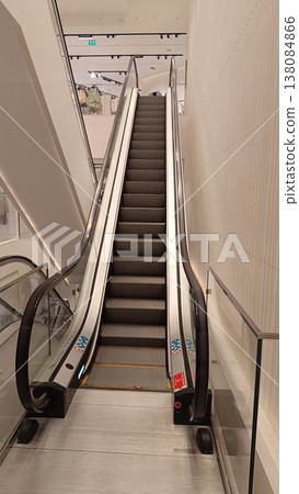 Noida , india - picture of escalator stairs DLF mall in noida sec -18 march 15 2026 Noida , india - picture of escalator stairs DLF mall in noida sec -18 march 15 2026 138084866